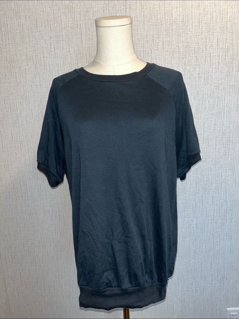 Women’s Black Short-Sleeve Crewneck Shirt
